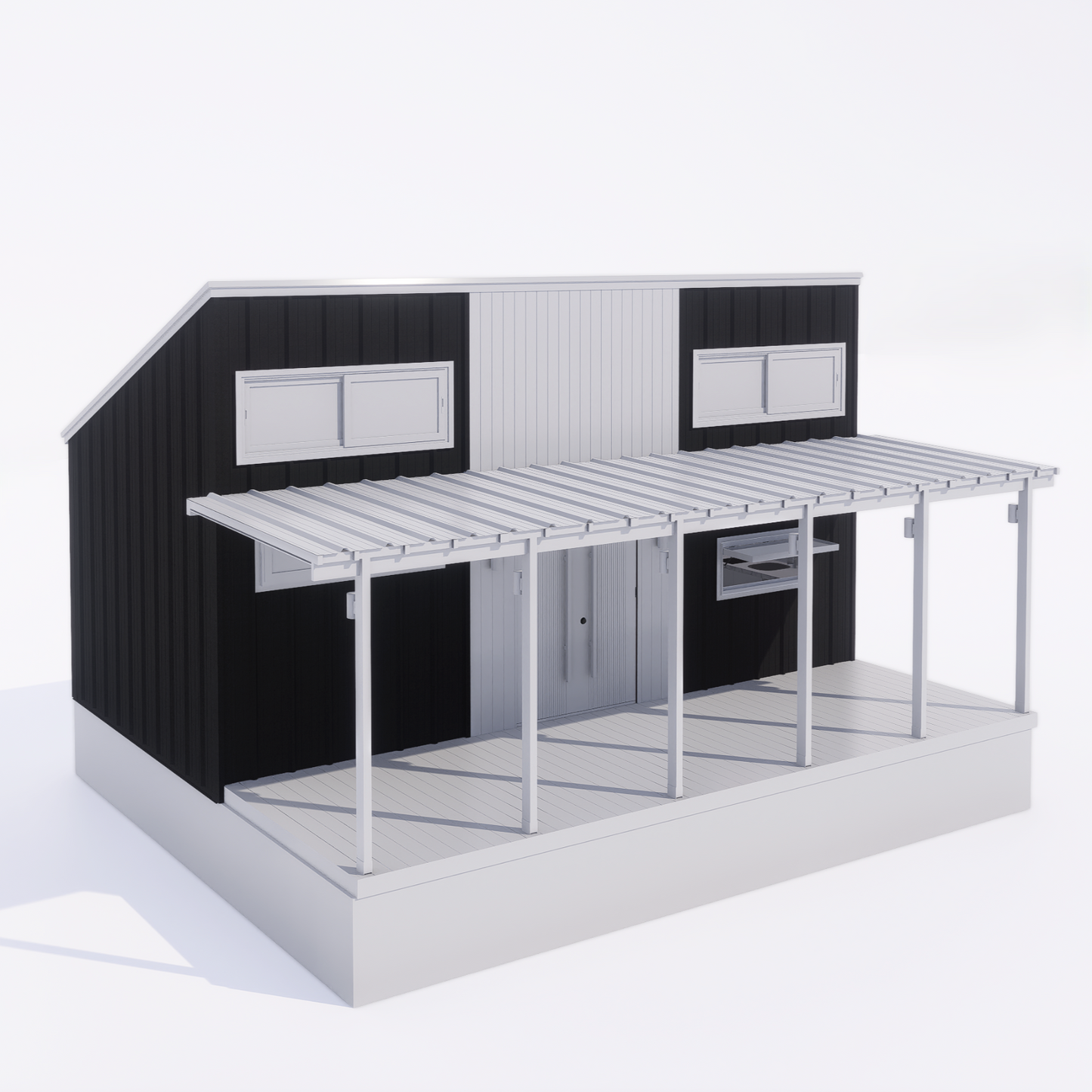 Cladding: Rust Resistant Stone Coated Steel OR uPVC