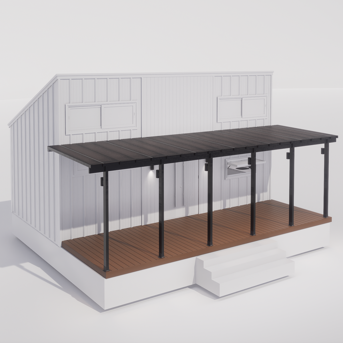 Deck & Canopy w/ 6mm Solid Polycarbonate - Bronze Frosted – CUBO ...