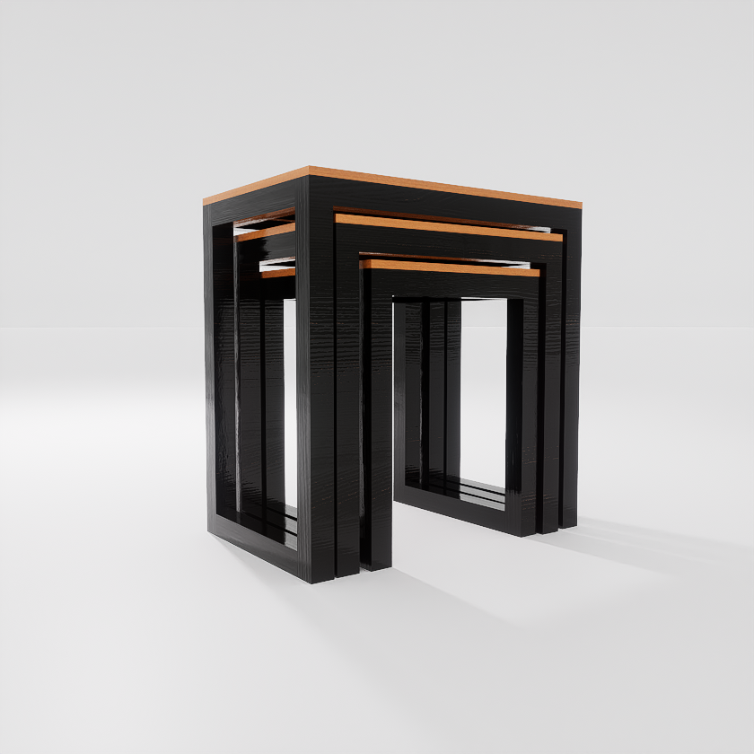 Engineered Bamboo 3- Piece Nesting Stool Set – CUBO Modular Inc.