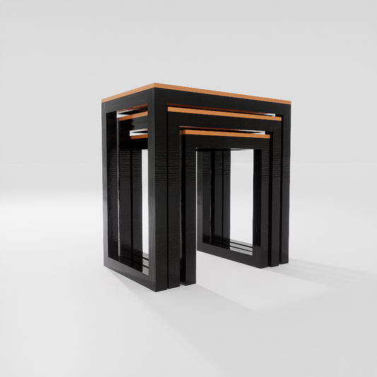 Engineered Bamboo 3- Piece Nesting Stool Set